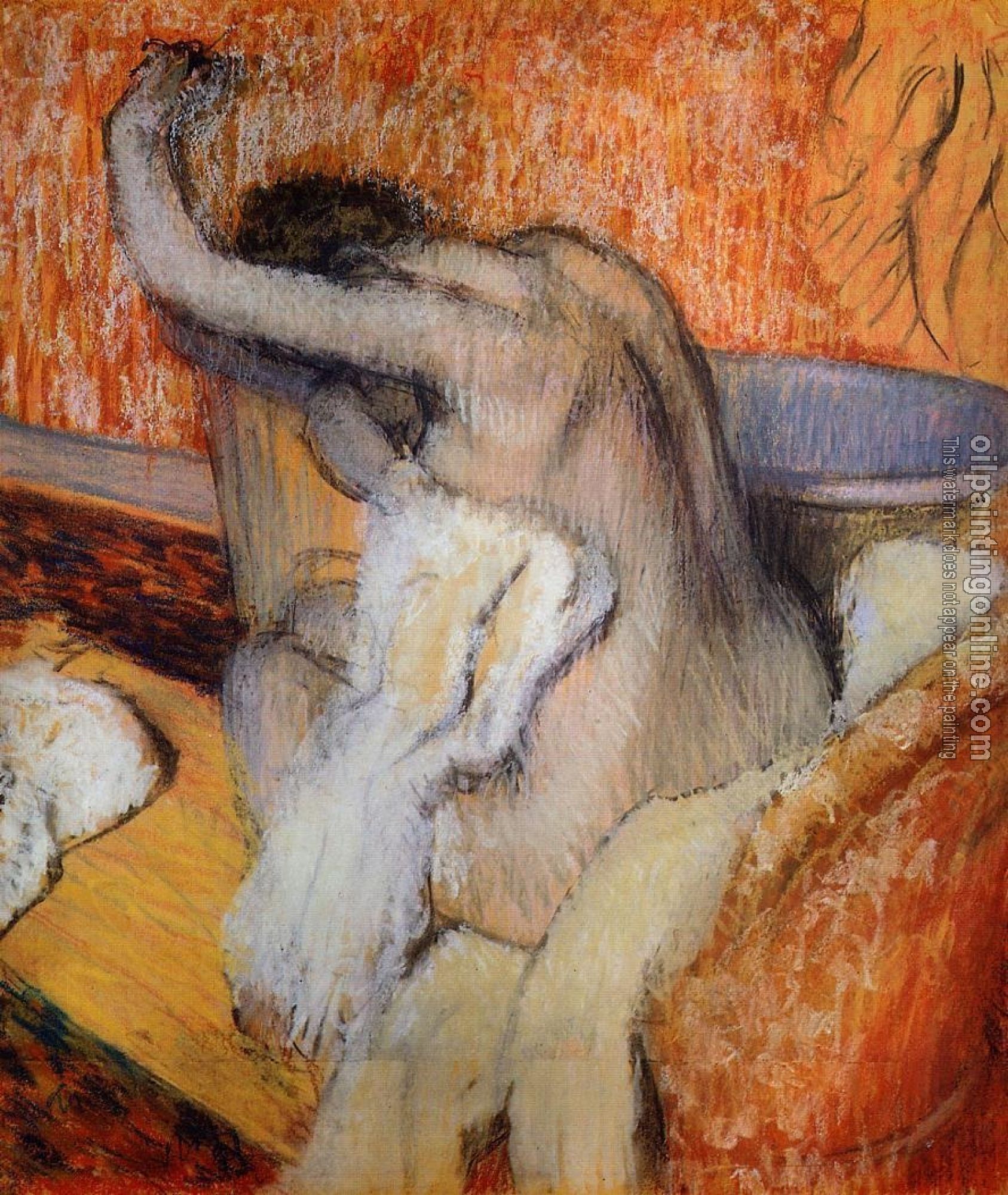 Degas, Edgar - After the Bath, Woman Drying Herself